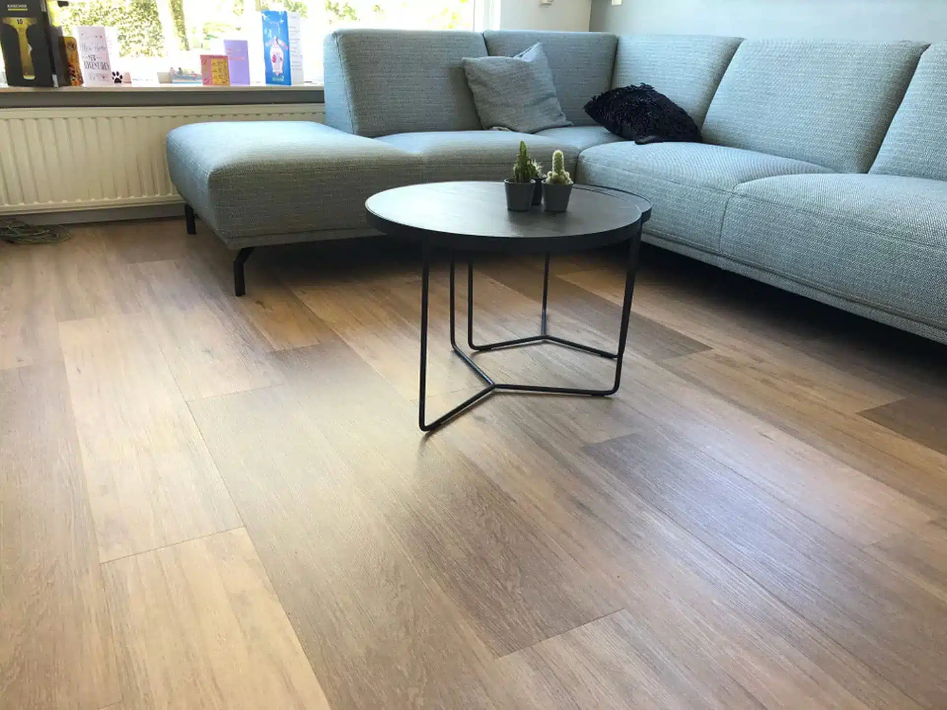 A Living Room With Hybrid Flooring